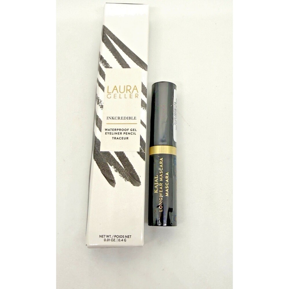 Laura Geller INKcredible Gel Eyeliner Graphite Waterproof Kajal Mascara 2Pcs New